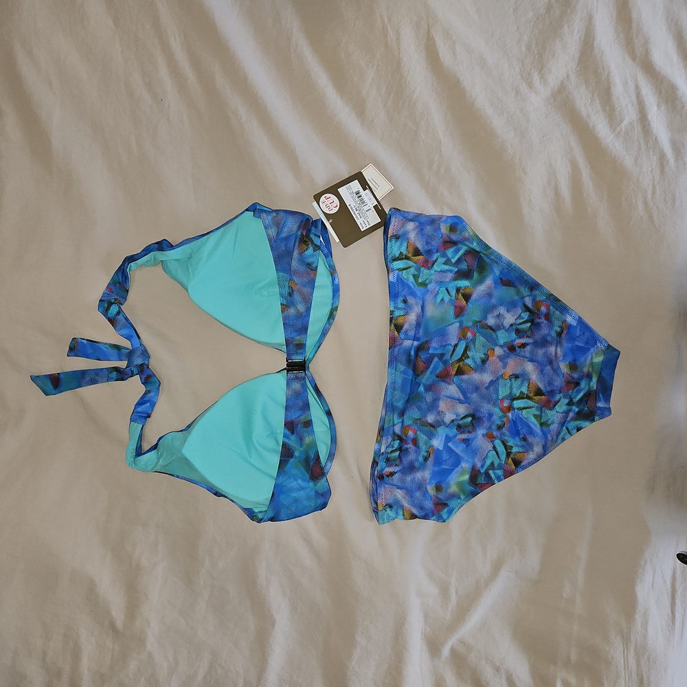 Blue Patterned Bikini Set - Picture 2 of 4